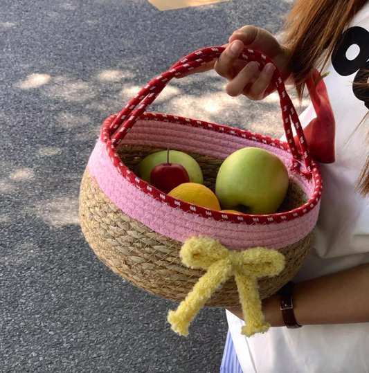 Dopamine Meadow Handwoven Utility Carry Basket