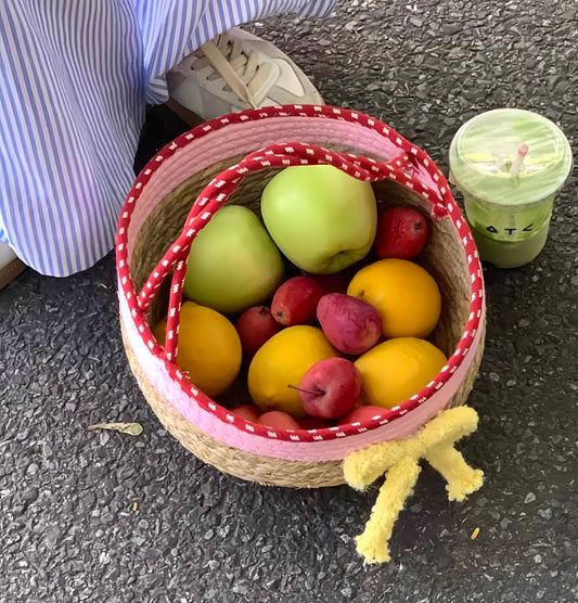 Dopamine Meadow Handwoven Utility Carry Basket