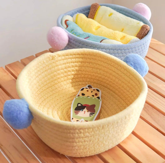 Creamweave Dopamine Cotton Rope Storage Basket