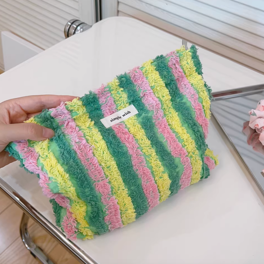 Dopamine Stripe Voyage Cosmetic Organizer Pouch